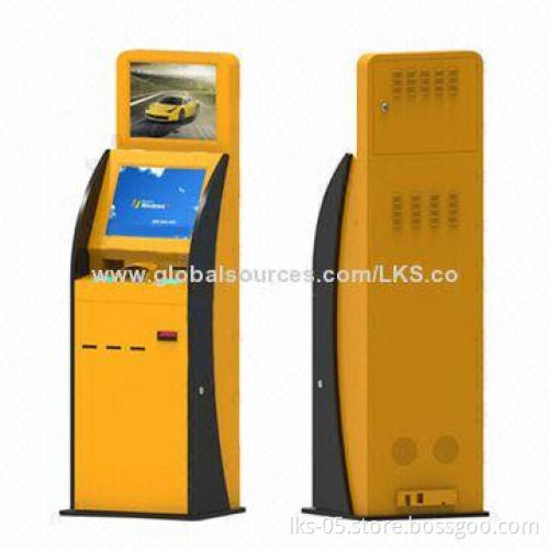 Kiosk Dispenser with 17-inch Touch Screen and 19-inch Advertising Monitor for Card Dispenser